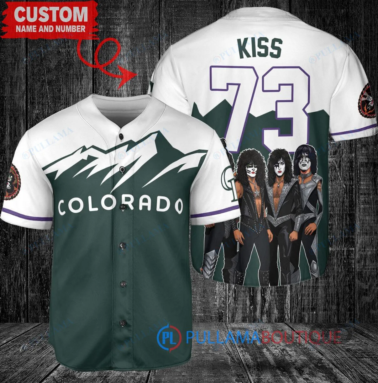 Colorado Rockies Baseball KISS Band World Series Trophy Custom Jersey