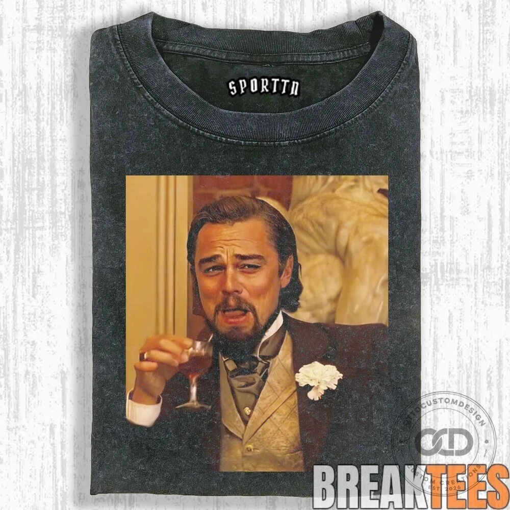 Leonardo DiCaprio Great Gatsby Meme Funny Drinking Toast Vintage Washed T-Shirt