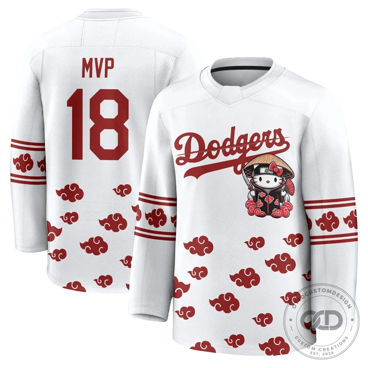 Anime Hockey Jersey featuring Shohei Ohtani with Hello Kitty for Los Angeles Dodgers fans 49 Anime Hockey Jersey featuring Shohei Ohtani with Hello Kitty for Los Angeles Dodgers fans