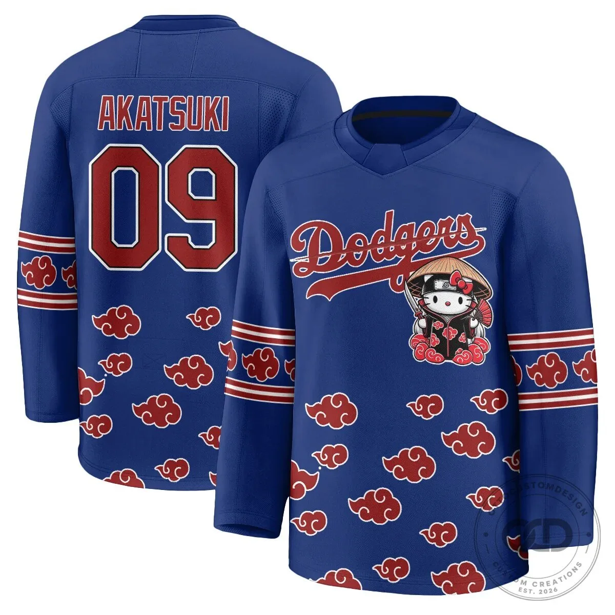 Anime Hockey Jersey featuring Shohei Ohtani with Hello Kitty for Los Angeles Dodgers fans 60 Anime Hockey Jersey featuring Shohei Ohtani with Hello Kitty for Los Angeles Dodgers fans