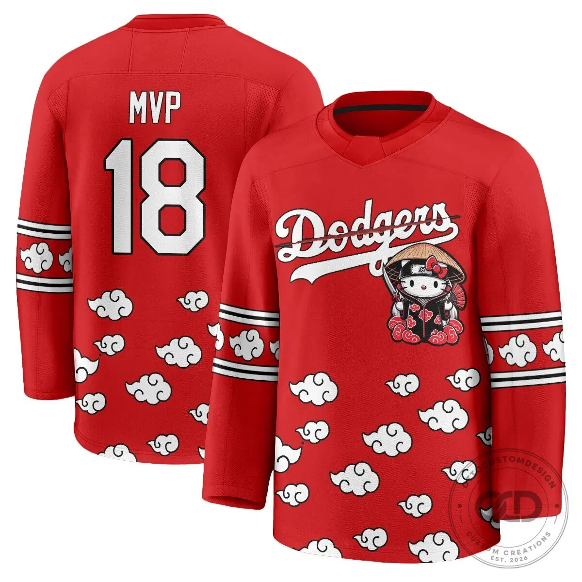 Anime Hockey Jersey featuring Shohei Ohtani with Hello Kitty for Los Angeles Dodgers fans 78 Anime Hockey Jersey featuring Shohei Ohtani with Hello Kitty for Los Angeles Dodgers fans