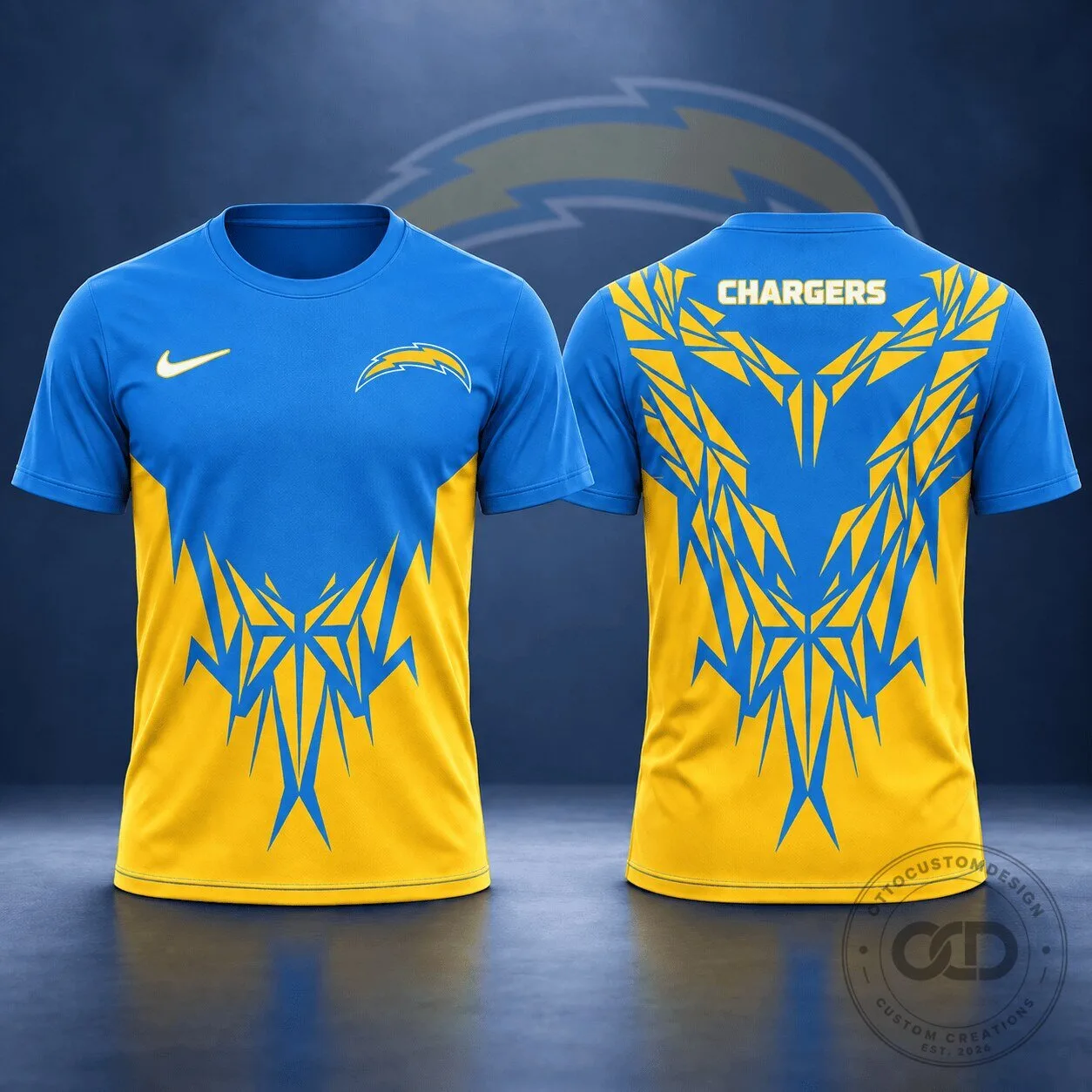 Los Angeles Chargers NFL Fan Shirt Tribal Graphic Football Team T-Shirt