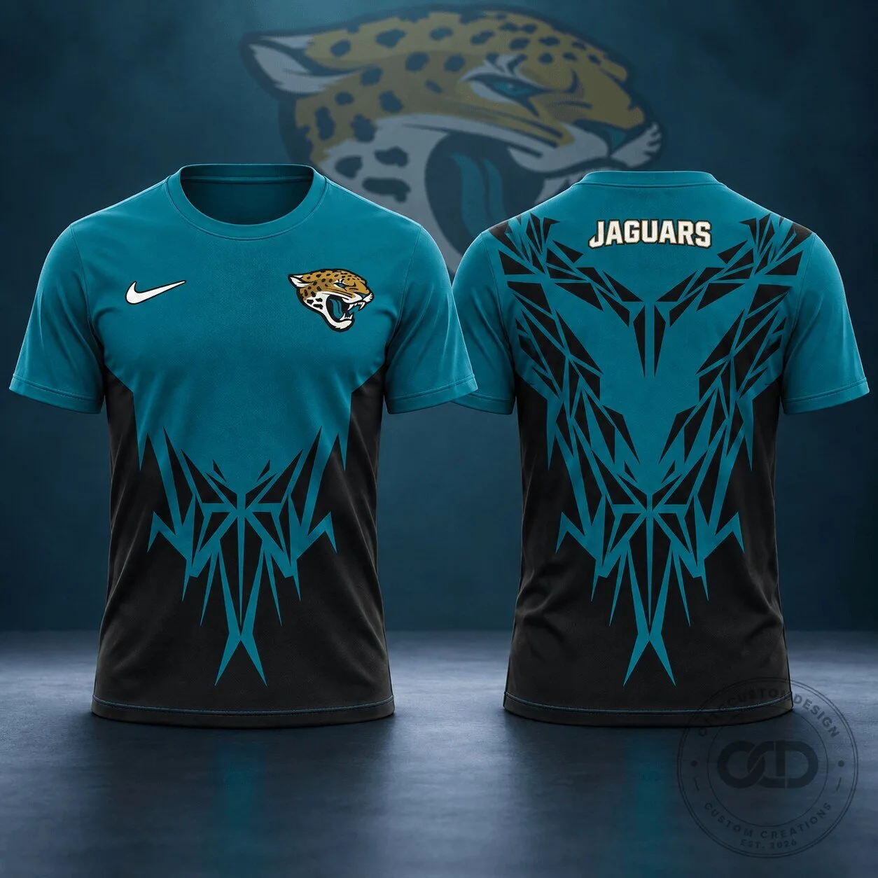 Jacksonville Jaguars NFL Fan Shirt Tribal Graphic Short Sleeve T-Shirt