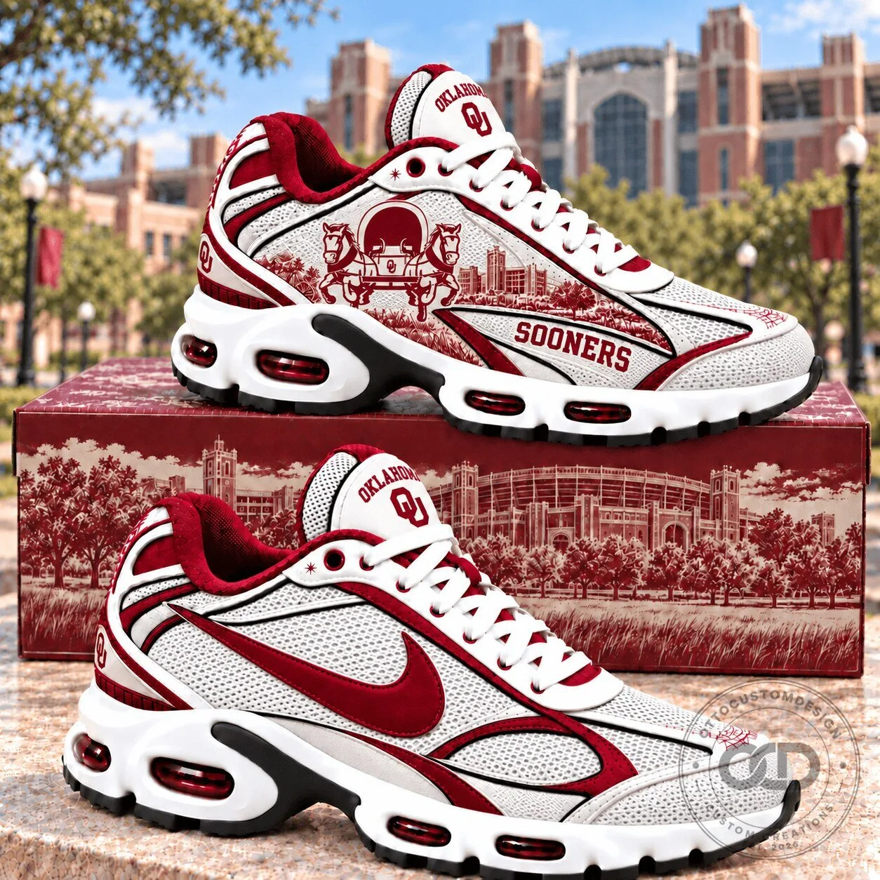 NCAA Running Shoes in Air Max Style for Oklahoma Sooners Fans