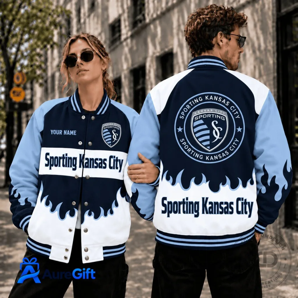 Sporting Kansas City MLS Soccer Team Personalized Varsity Jacket Sporting Kansas City MLS Soccer Team Personalized Varsity Jacket