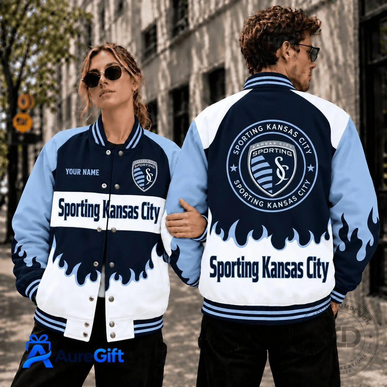 Sporting Kansas City MLS Soccer Team Personalized Varsity Jacket