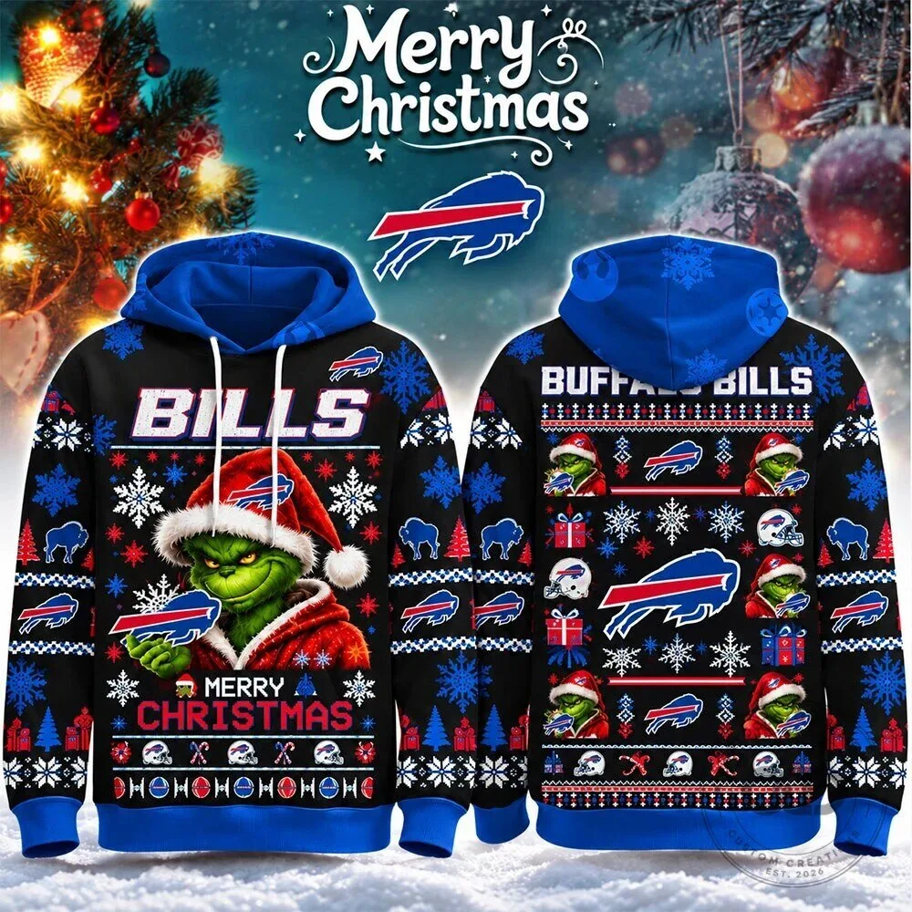 Buffalo Bills Grinch Merry Christmas Ugly Sweater Style Hoodie
