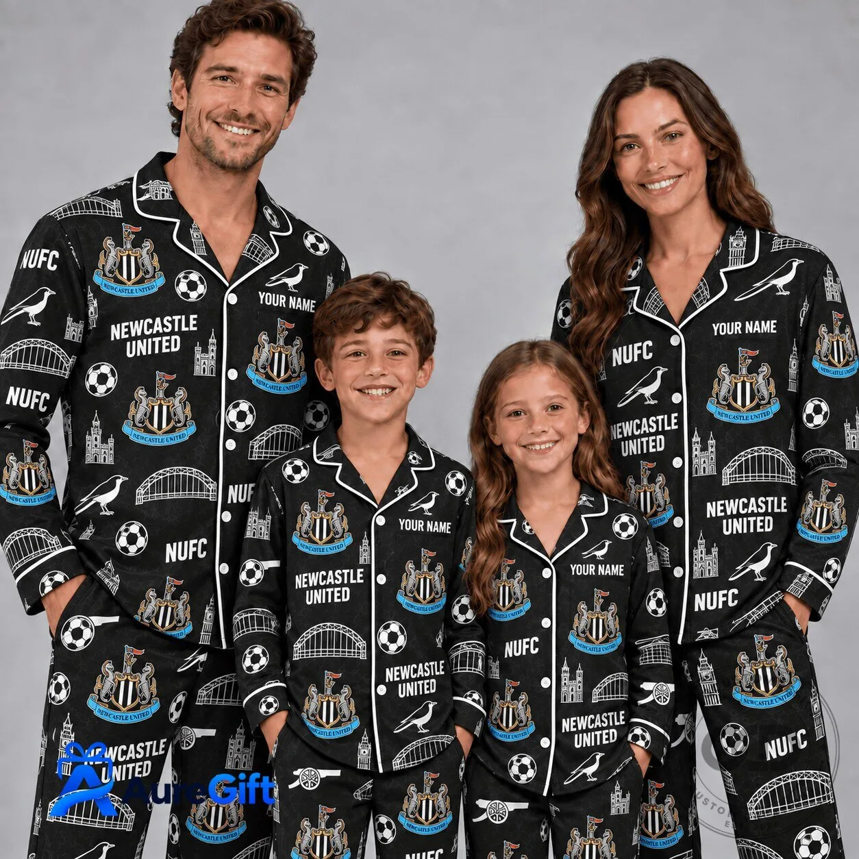 Newcastle United Football Club Christmas Kickoff Personalized Pajamas Set