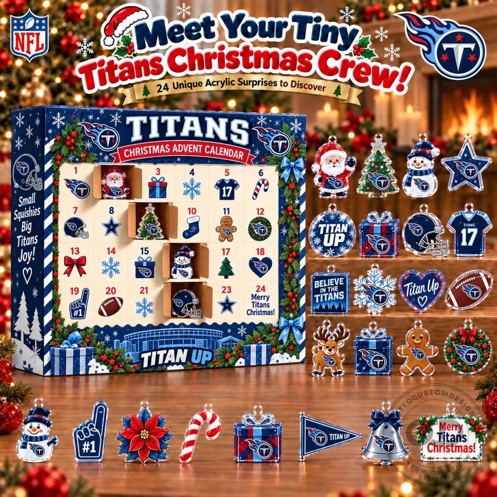 Tennessee Titans National Football League Christmas Advent Calendar Blind Box Tennessee Titans National Football League Christmas Advent Calendar Blind Box 2D