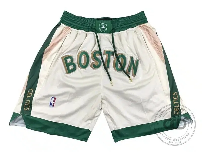 Boston Celtics 2023-24 City Edition White Basketball Shorts