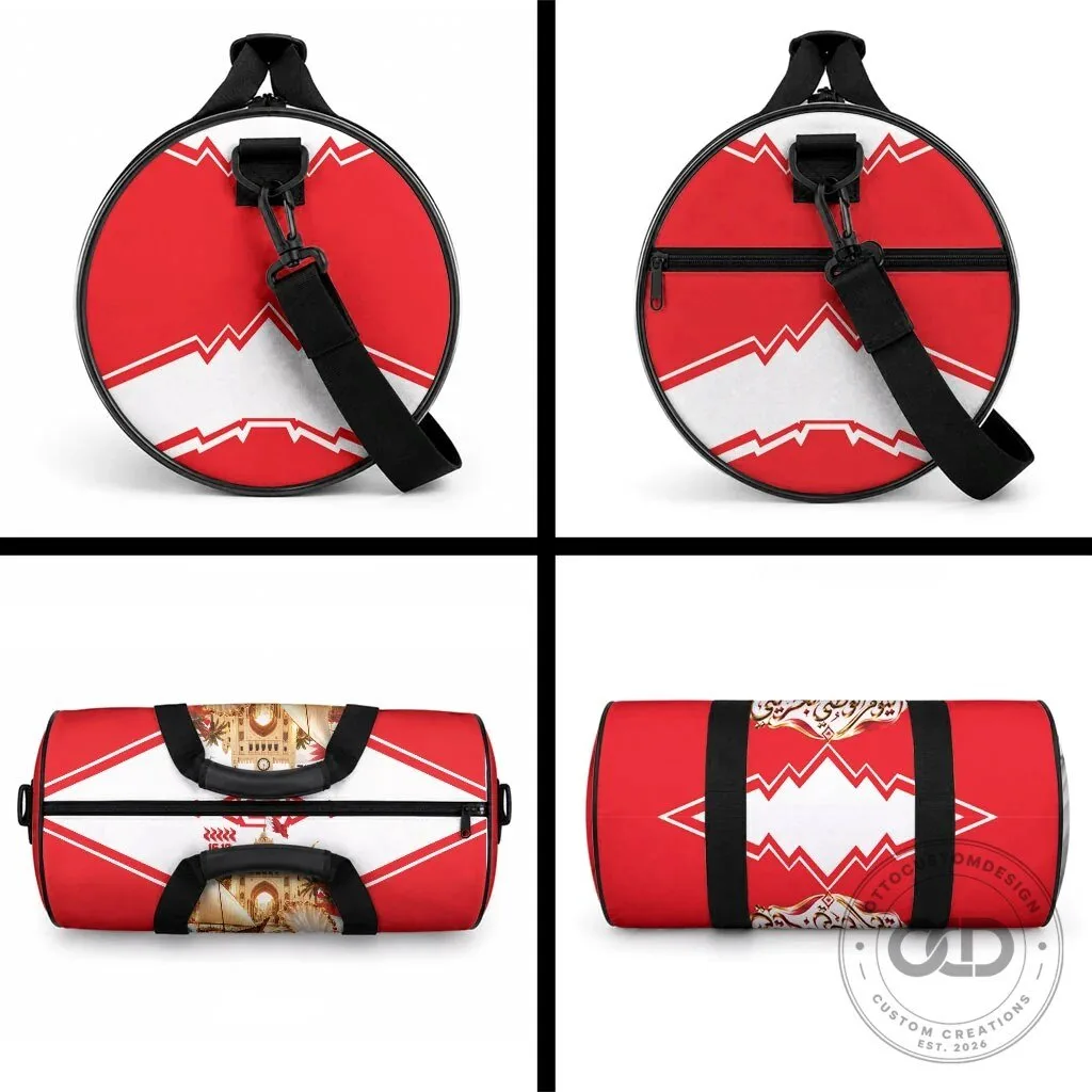 Bahrain National Day Cultural Flag Emblem Vintage Collage Duffle Bag 11 Bahrain National Day Cultural Flag Emblem Vintage Collage Duffle Bag