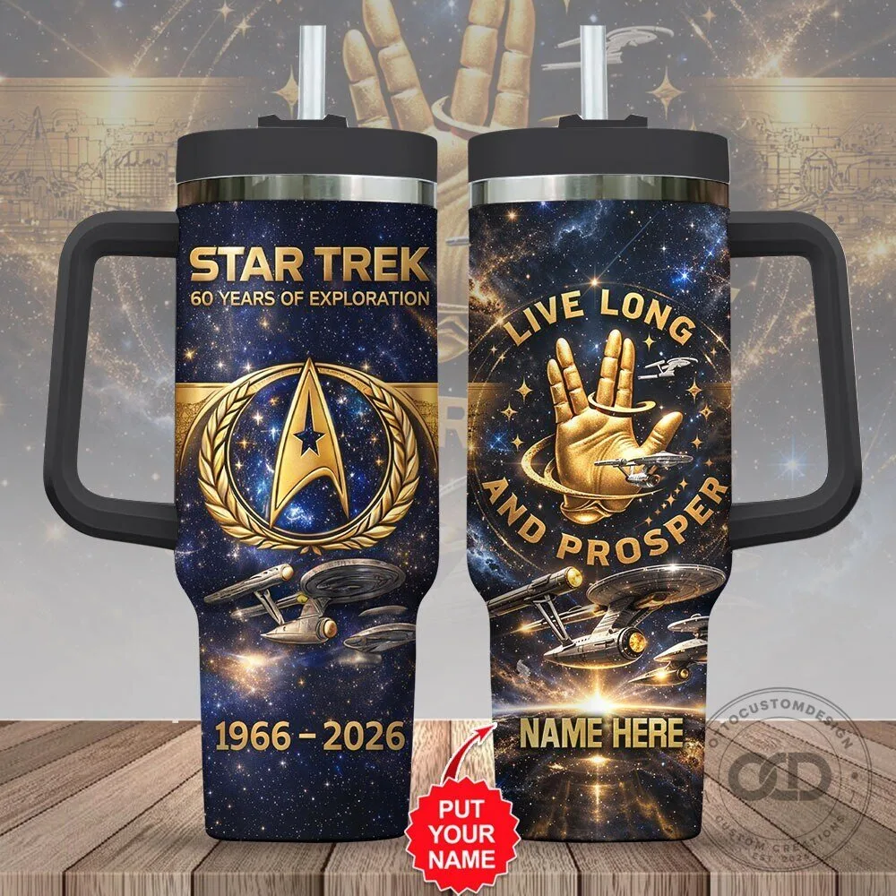 Personalized Tumbler for the 60th Anniversary of Star Trek: Live Long and Prosper
