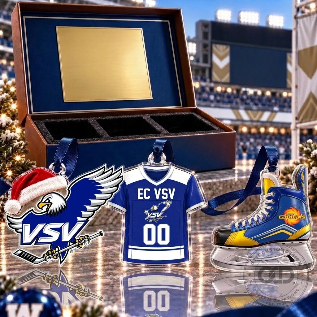 EC VSV ICEHL Team Full Set 3 Acrylic Christmas Ornaments