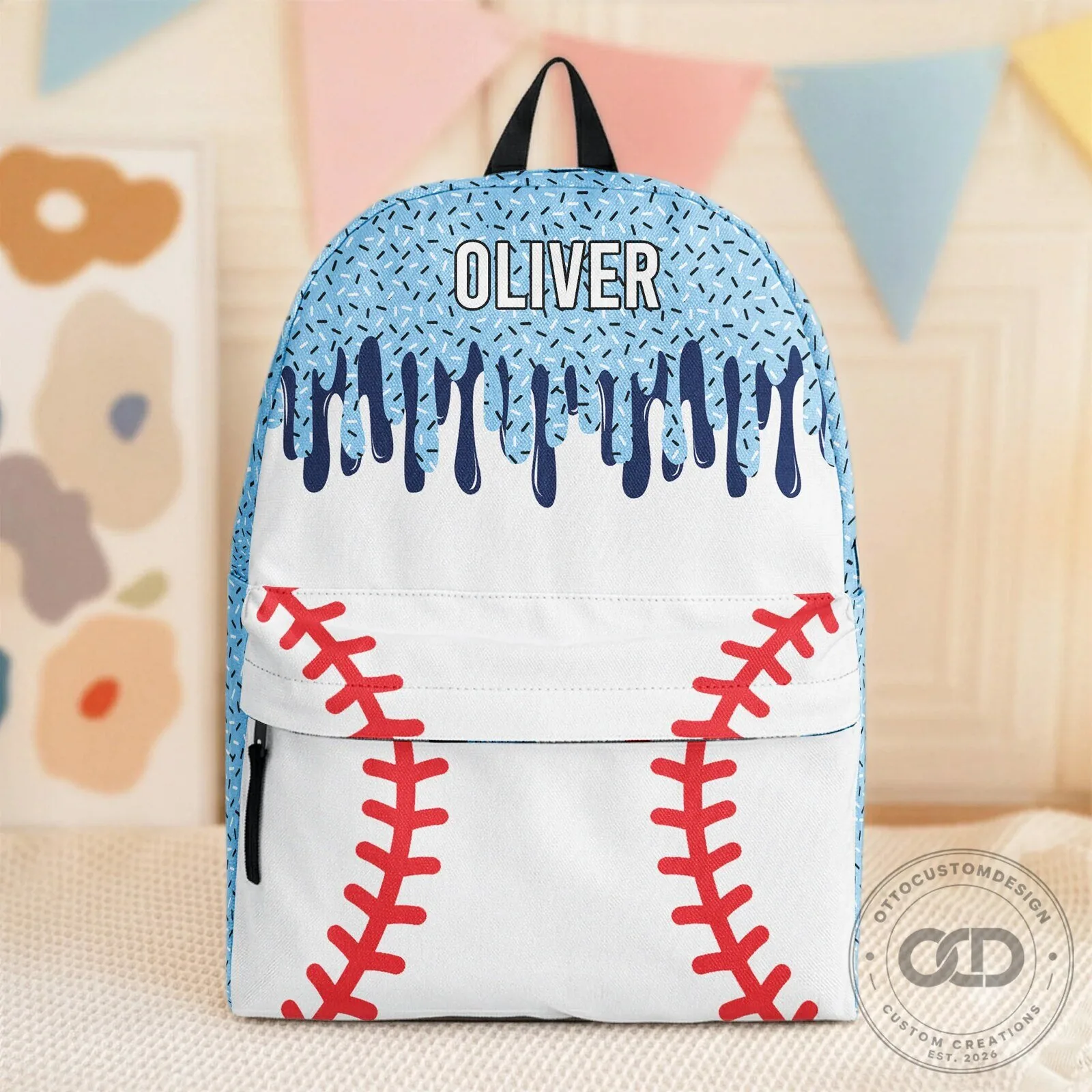 Personalized Ice Cream Drip Sports Design Backpack for Kids, School, Travel, and Gifts 12 Personalized Ice Cream Drip Sports Design Backpack for Kids, School, Travel, and Gifts