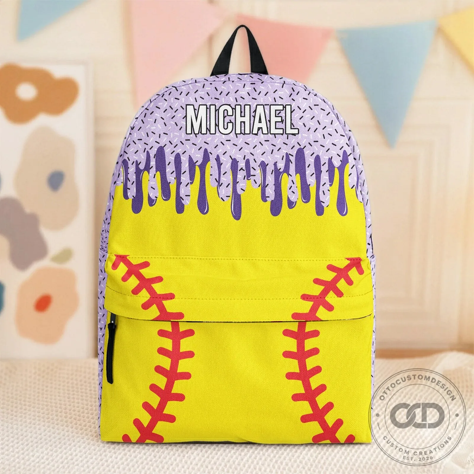 Personalized Ice Cream Drip Sports Design Backpack for Kids, School, Travel, and Gifts 14 Personalized Ice Cream Drip Sports Design Backpack for Kids, School, Travel, and Gifts