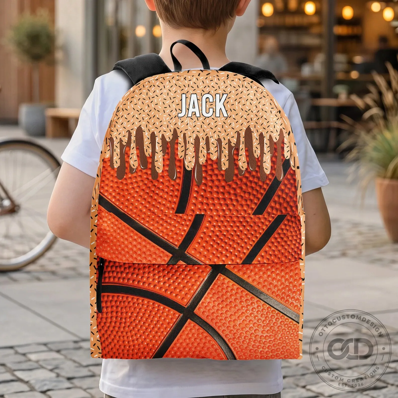Personalized Ice Cream Drip Sports Design Backpack for Kids, School, Travel, and Gifts 15 Personalized Ice Cream Drip Sports Design Backpack for Kids, School, Travel, and Gifts