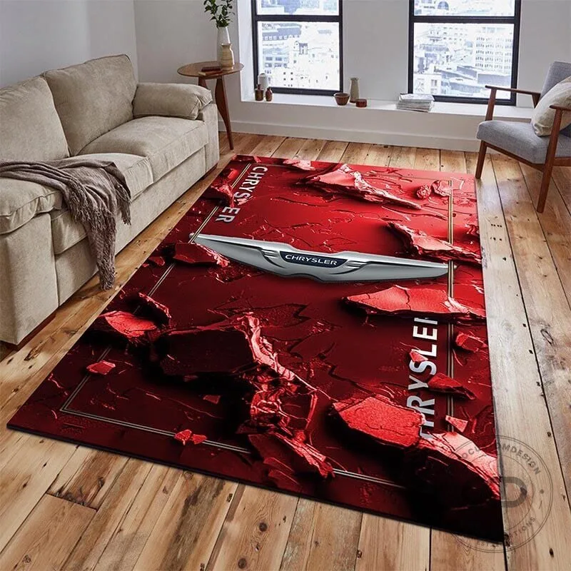 Chrysler Car Logo 3D Broken Ground Design Area Rug for Living Room Decor 18 Chrysler Car Logo 3D Broken Ground Design Area Rug for Living Room Decor