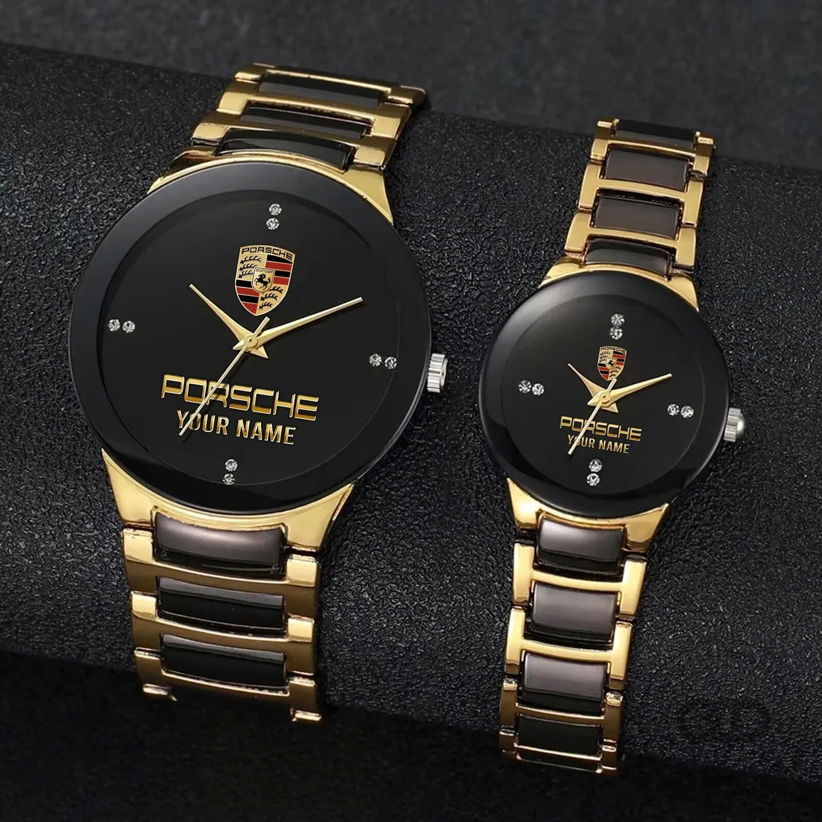 Porsche Custom Name Couple Fashion Quartz Watch