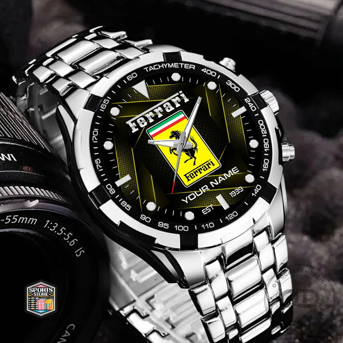 Personalized Ferrari Sports Car Logo Elegant Fashion Stainless Steel Watch 10 Personalized Ferrari Sports Car Logo Elegant Fashion Stainless Steel Watch