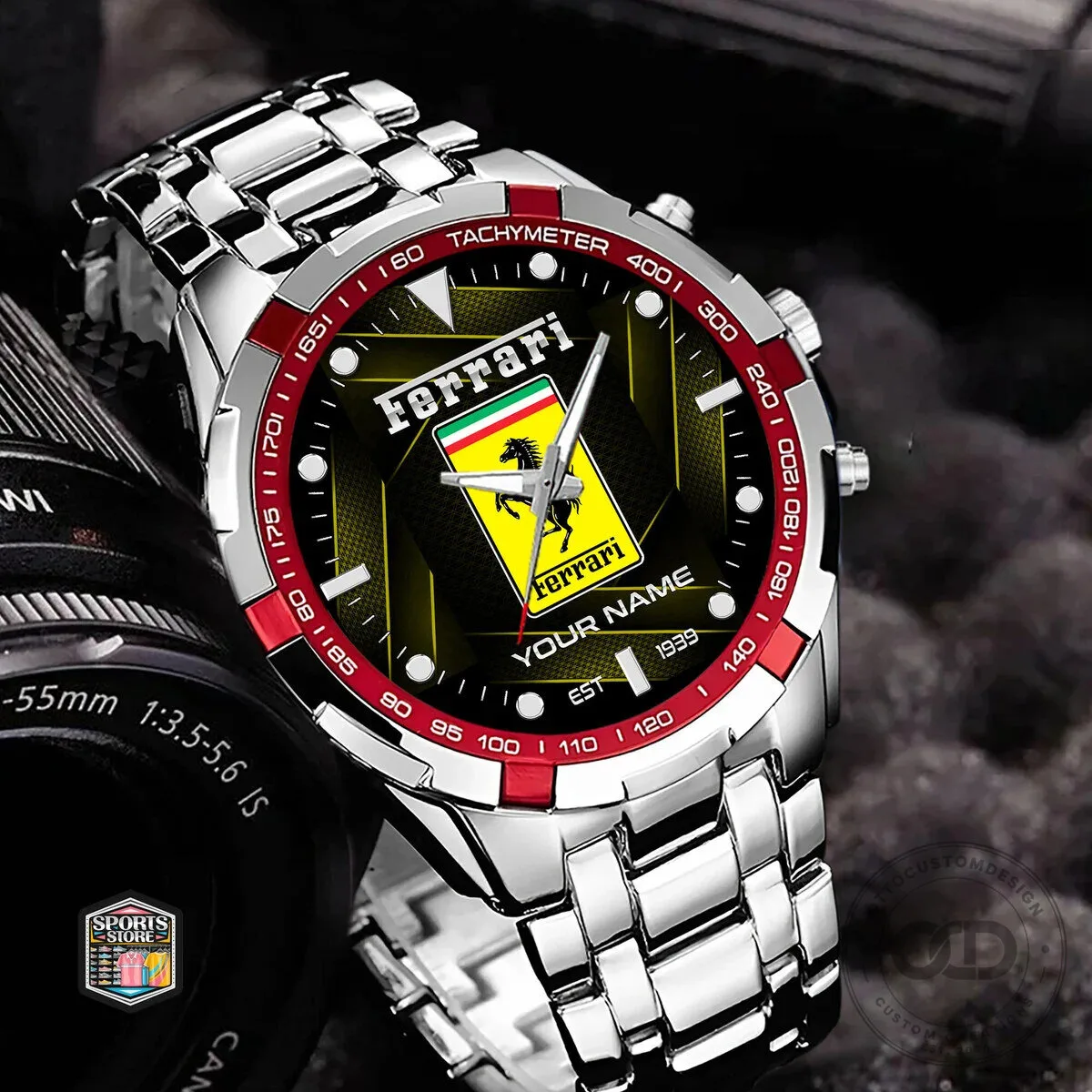 Personalized Ferrari Sports Car Logo Elegant Fashion Stainless Steel Watch 11 Personalized Ferrari Sports Car Logo Elegant Fashion Stainless Steel Watch