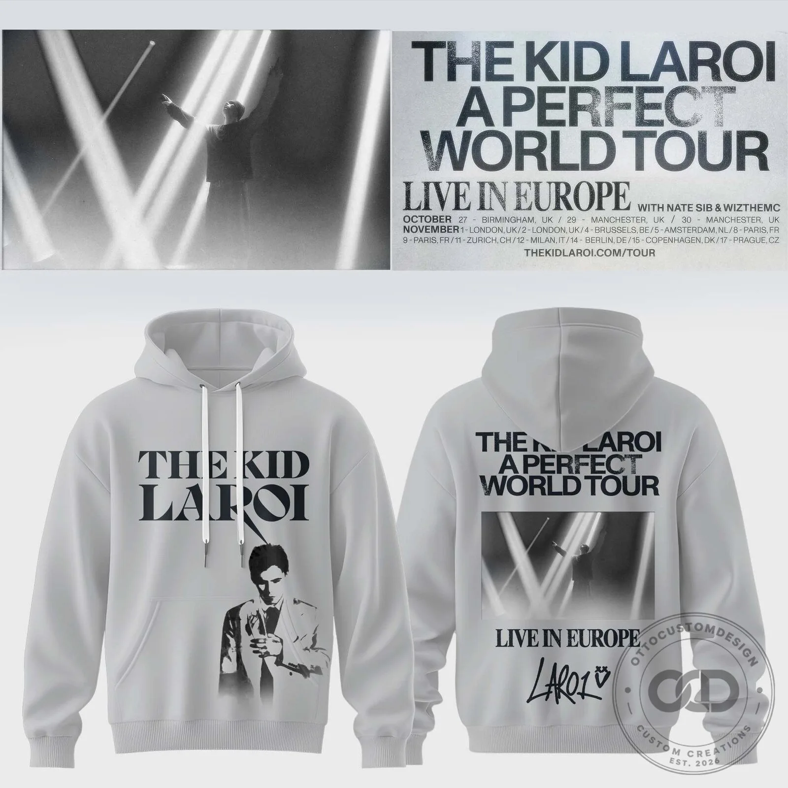 The Kid Laroi A Perfect World Tour Live in Europe Concert Hoodie