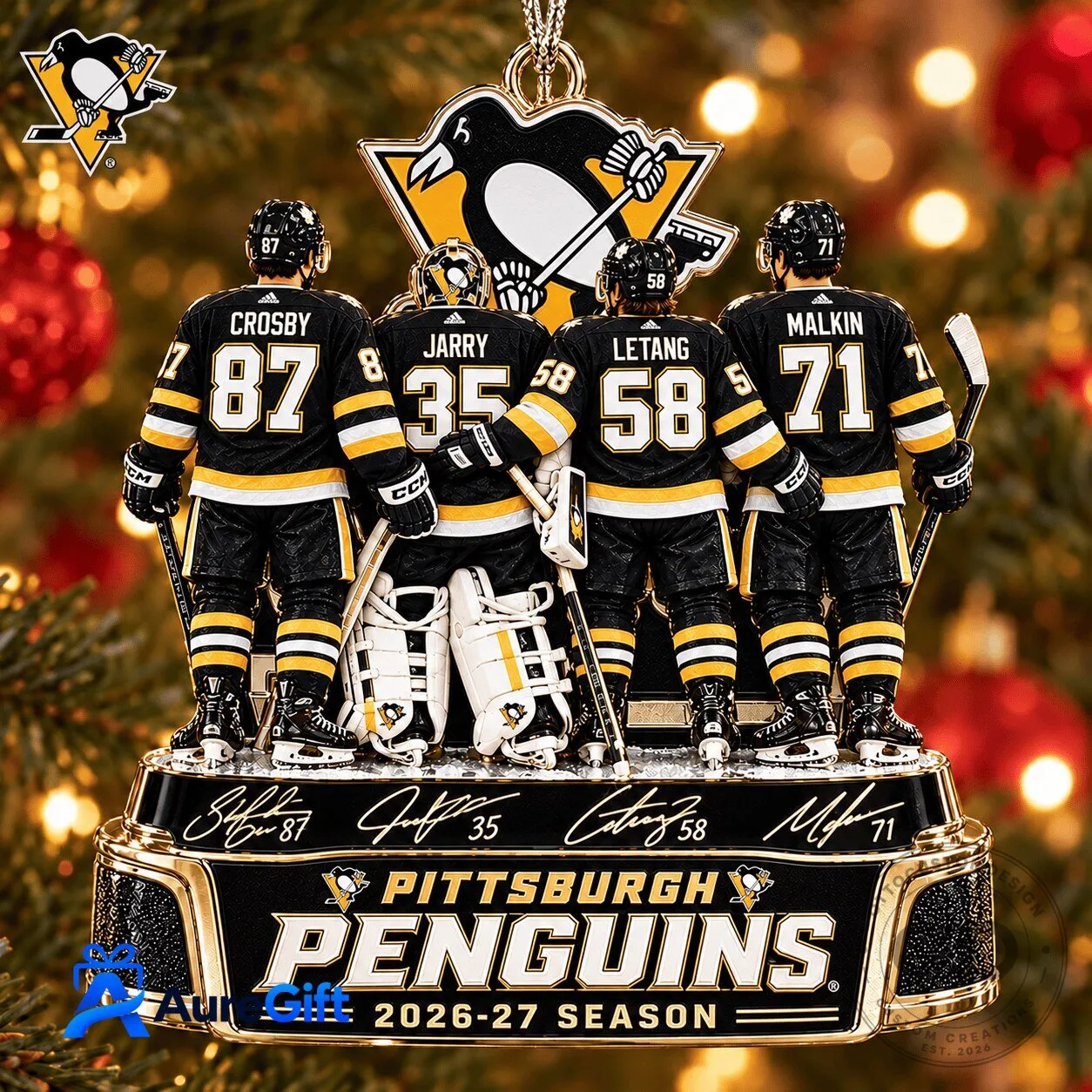 Pittsburgh Penguins NHL Game Day Premium Personalized Acrylic Ornament