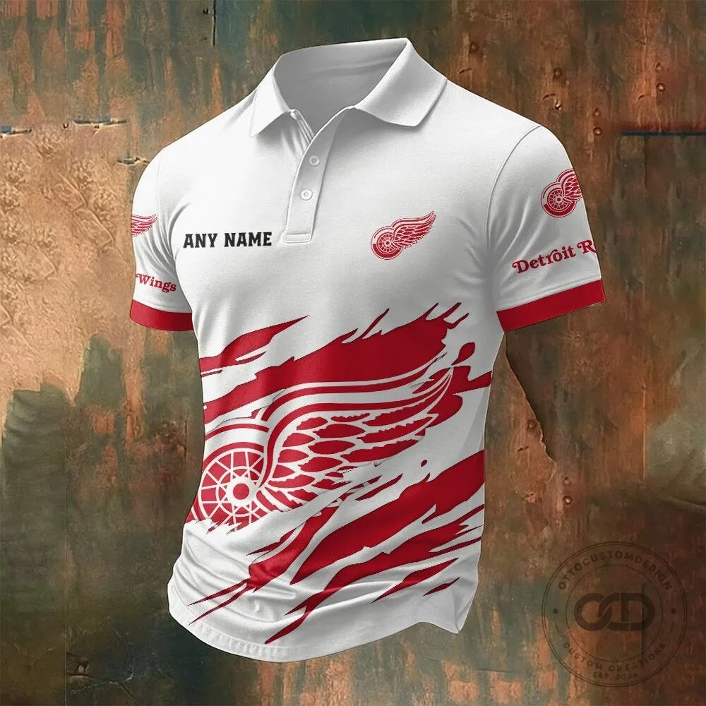 Detroit Red Wings Personalized Name Multi Color Polo Shirt 11 Detroit Red Wings Personalized Name Multi Color Polo Shirt