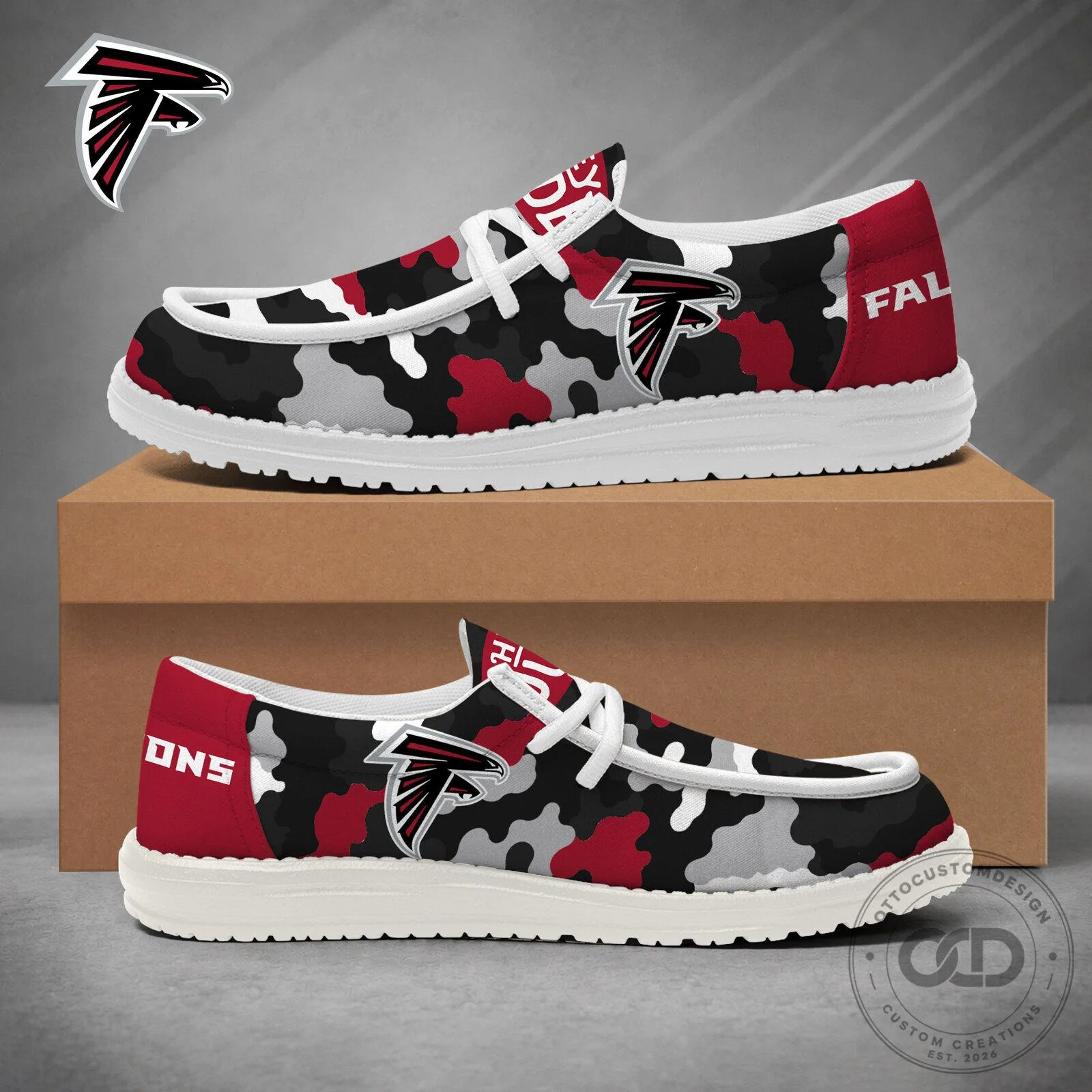 Atlanta Falcons NFL Game Day Camouflage Loafer Shoes