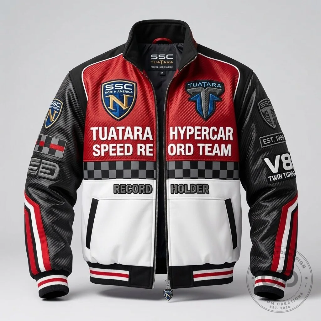 SSC Tuatara Hypercar Speed Record Holder Racing Bomber Jacket 1 SSC Tuatara Hypercar Speed Record Holder Racing Bomber Jacket