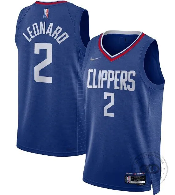Kawhi Leonard Los Angeles Clippers Icon Edition Blue Basketball Jersey