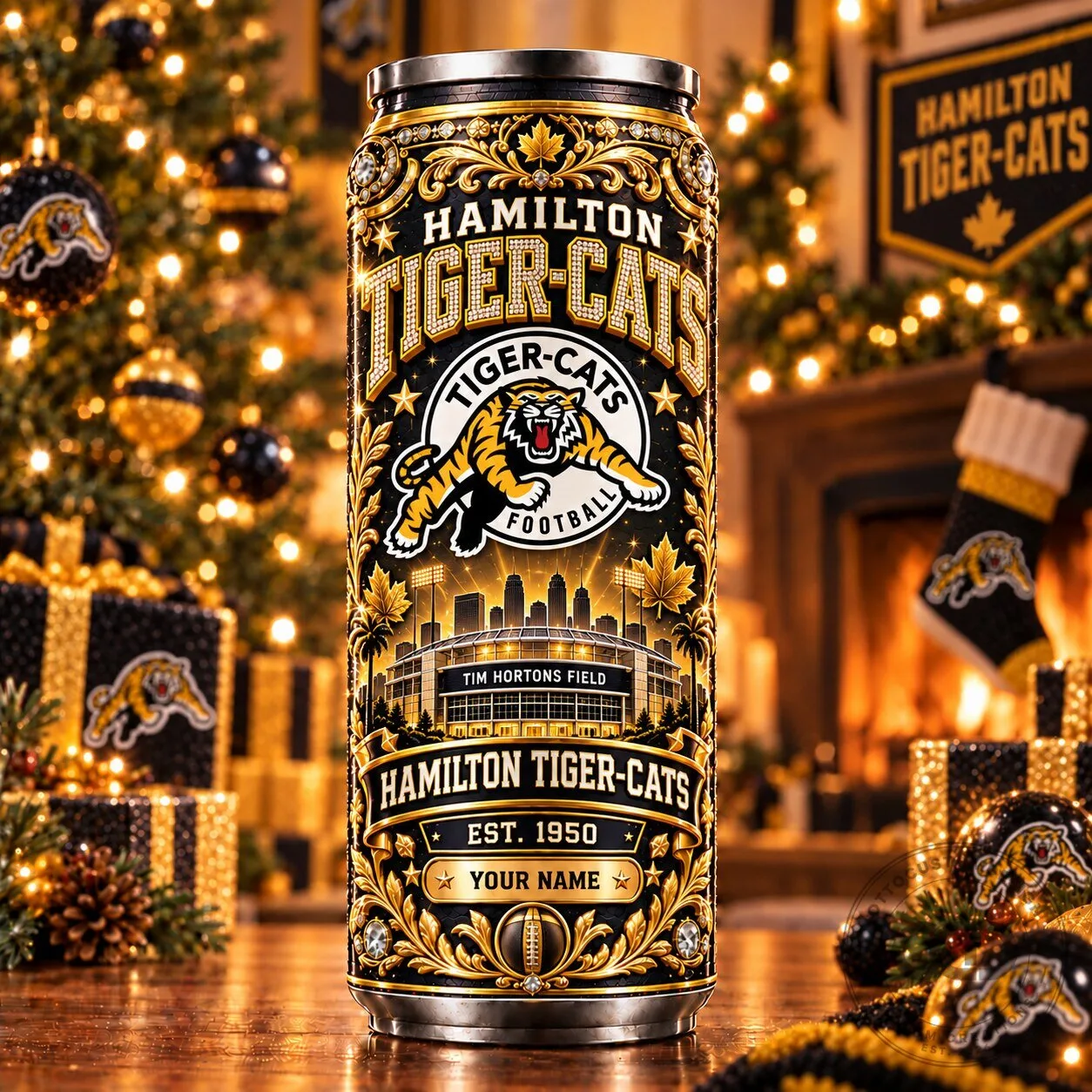 Hamilton Tiger-Cats Football Team Tim Hortons Field Insulated Tumbler
