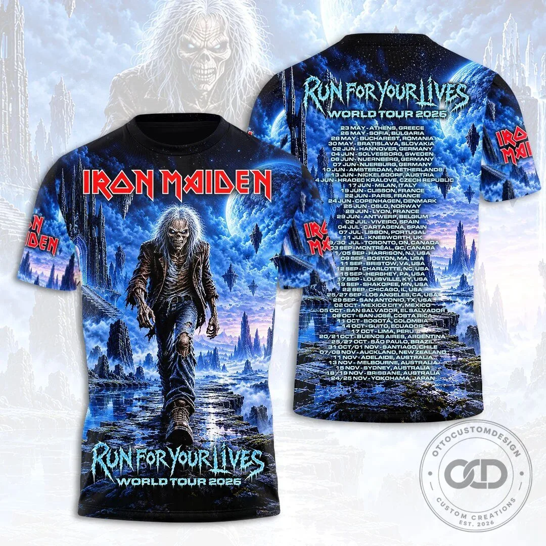 Eddie The Head T-Shirt from Iron Maiden's Run For Your Lives World Tour 2026
