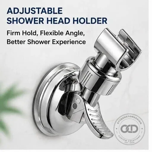 Adjustable Shower Head Holder with Suction Cup Mount for Bathroom Shower Experience 1 Adjustable Shower Head Holder with Suction Cup Mount for Bathroom Shower Experience