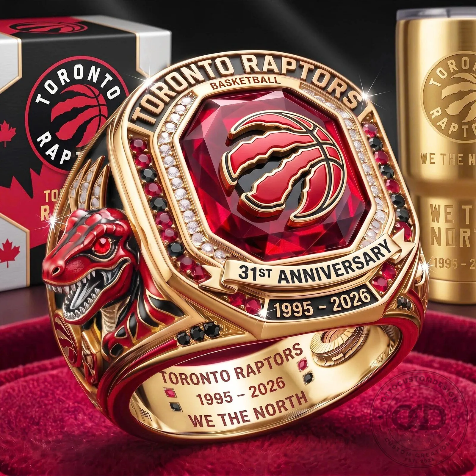 Toronto Raptors 31st Anniversary Basketball Championship Fan Ring 1 Toronto Raptors 31st Anniversary Basketball Championship Fan Ring