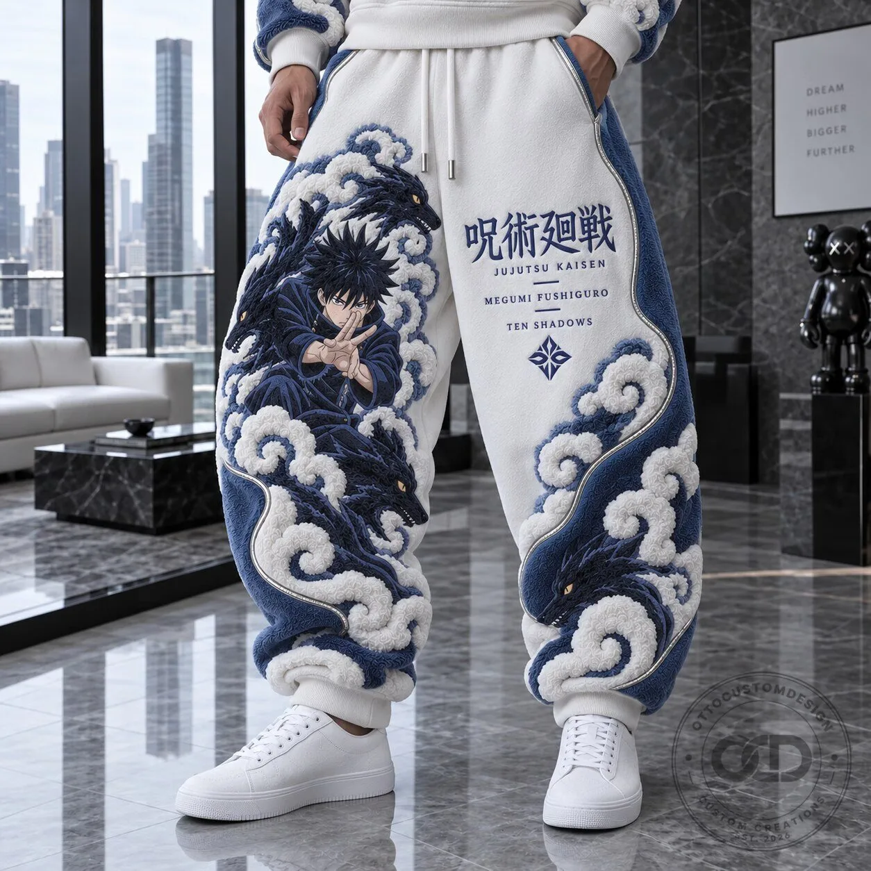 Jujutsu Kaisen Megumi Fushiguro Ten Shadows Anime Sweatpants for Men