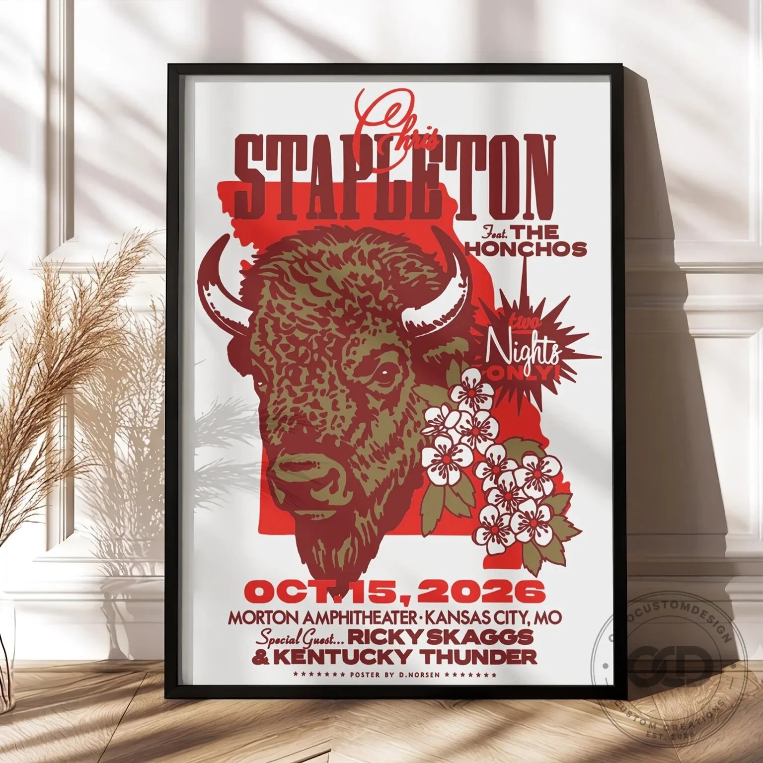 Chris Stapleton Kansas City Missouri 2026 Concert Event Poster