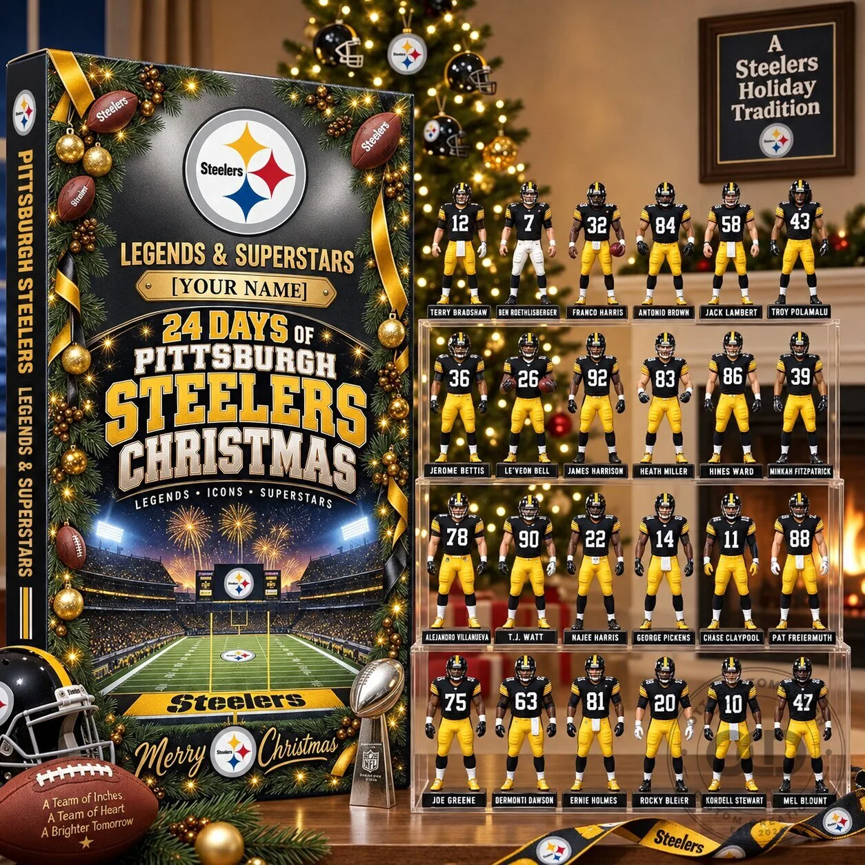 Pittsburgh Steelers NFL Football Legends Christmas Advent Calendar