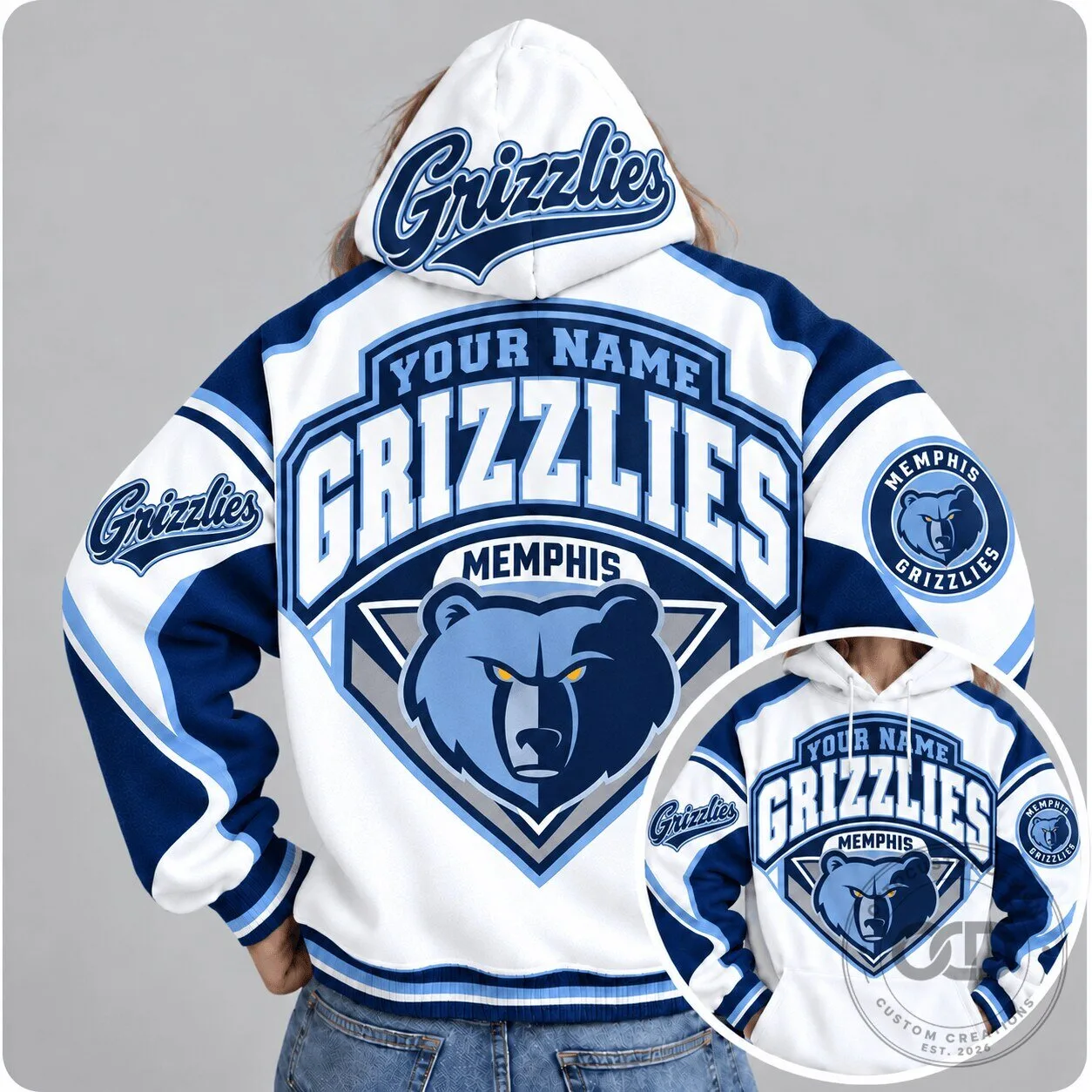 Memphis Grizzlies Personalized NBA Basketball Team Fan Hoodie