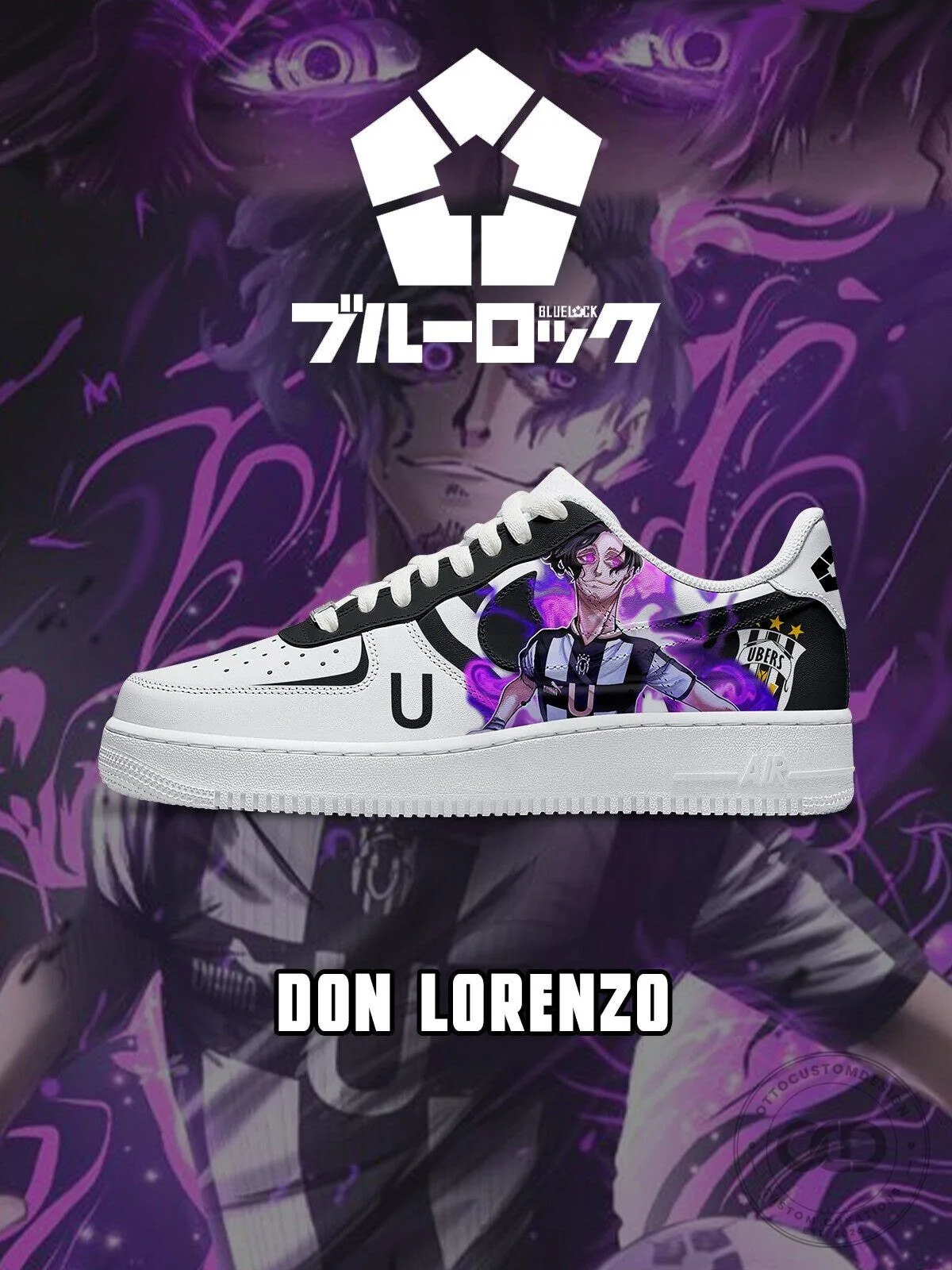 Blue Lock Don Lorenzo Ubers Team Anime Character Sneakers