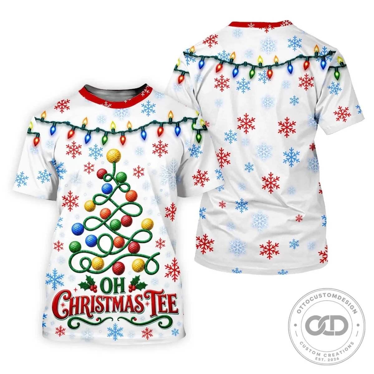 Christmas Golf Ball Tree Pattern Holiday Season Men's Polo Shirt 19 Christmas Golf Ball Tree Pattern Holiday Season Men