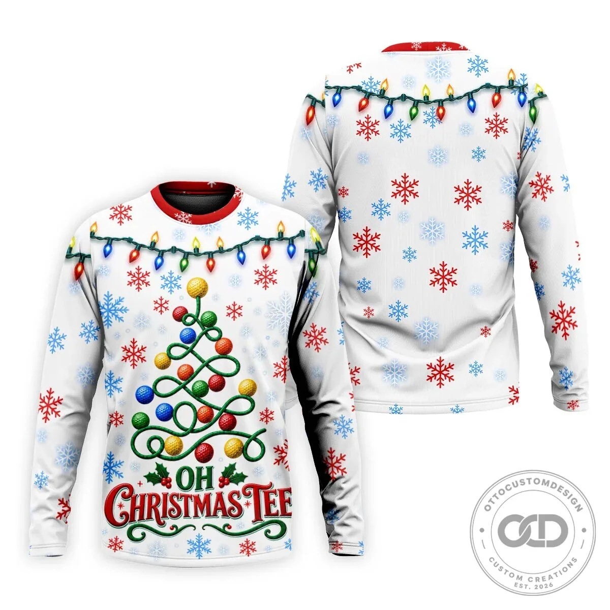 Christmas Golf Ball Tree Pattern Holiday Season Men's Polo Shirt 21 Christmas Golf Ball Tree Pattern Holiday Season Men