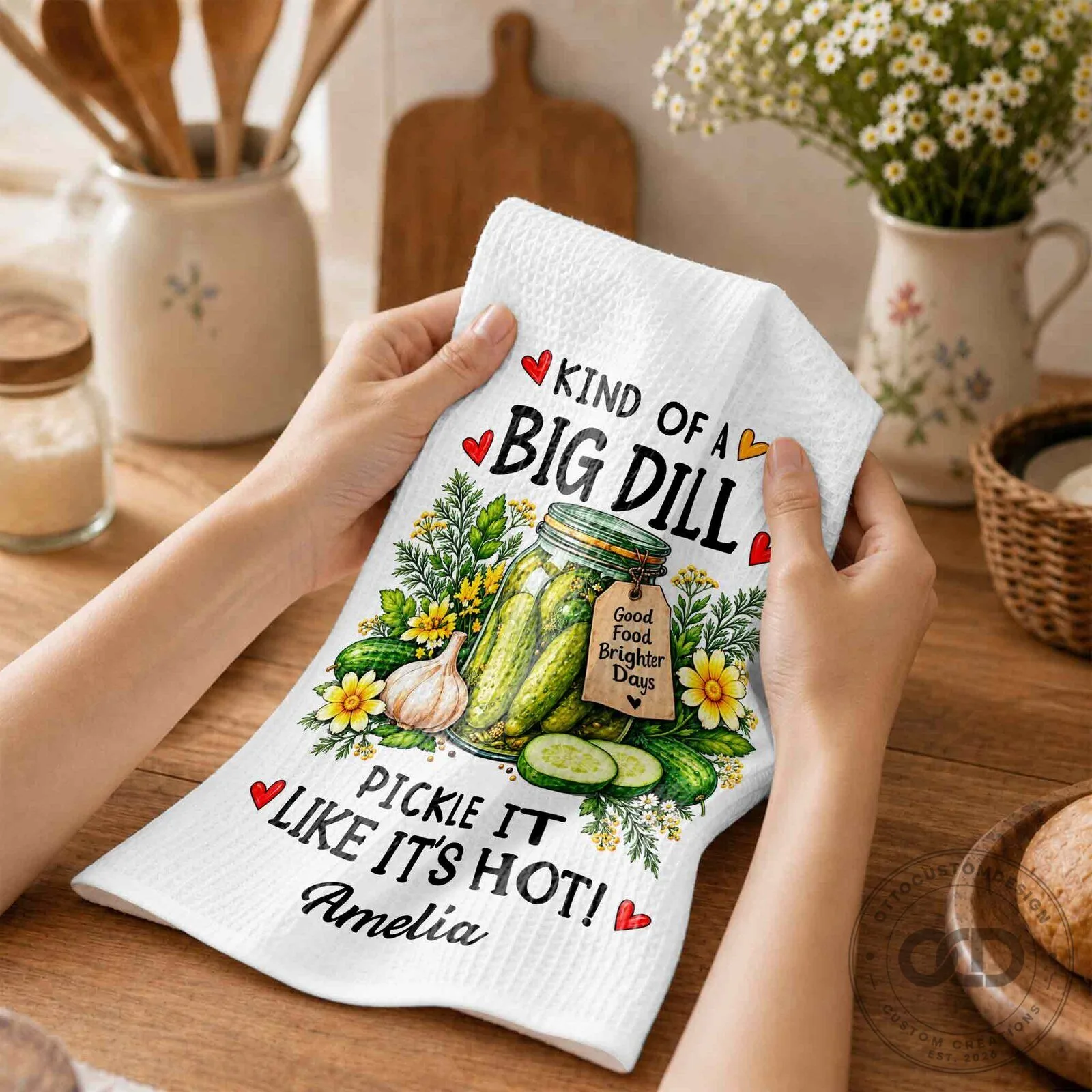 Kind Of A Big Dill Pickle It Like It's Hot Personalized Kitchen Towel 16 Kind Of A Big Dill Pickle It Like It