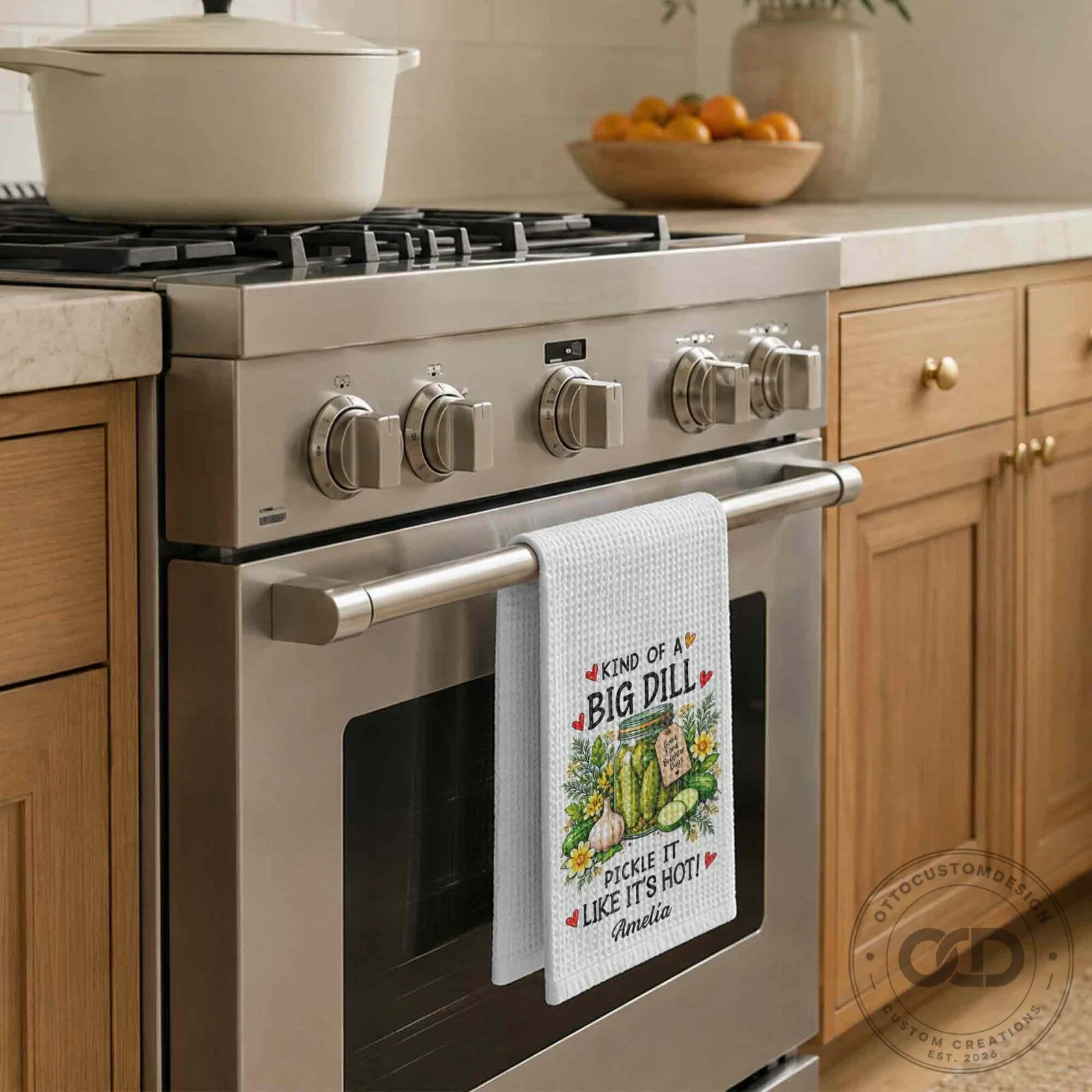 Kind Of A Big Dill Pickle It Like It's Hot Personalized Kitchen Towel 20 Kind Of A Big Dill Pickle It Like It
