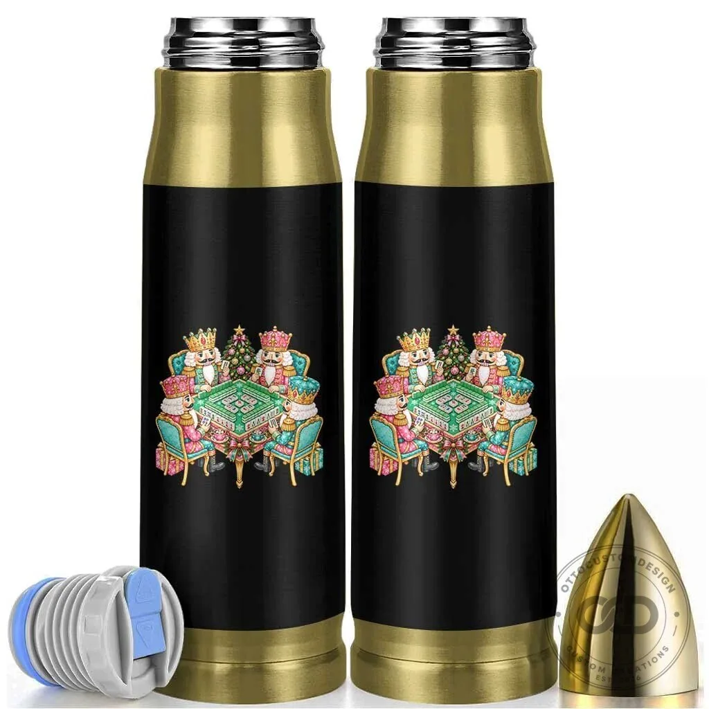 Christmas Nutcracker Mahjong Game Night Holiday Bullet Tumbler