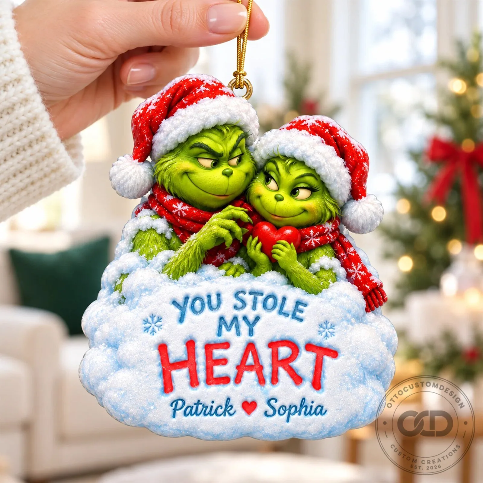 The Grinch You Stole My Heart Personalized Christmas Holiday Ornament 9 The Grinch You Stole My Heart Personalized Christmas Holiday Ornament