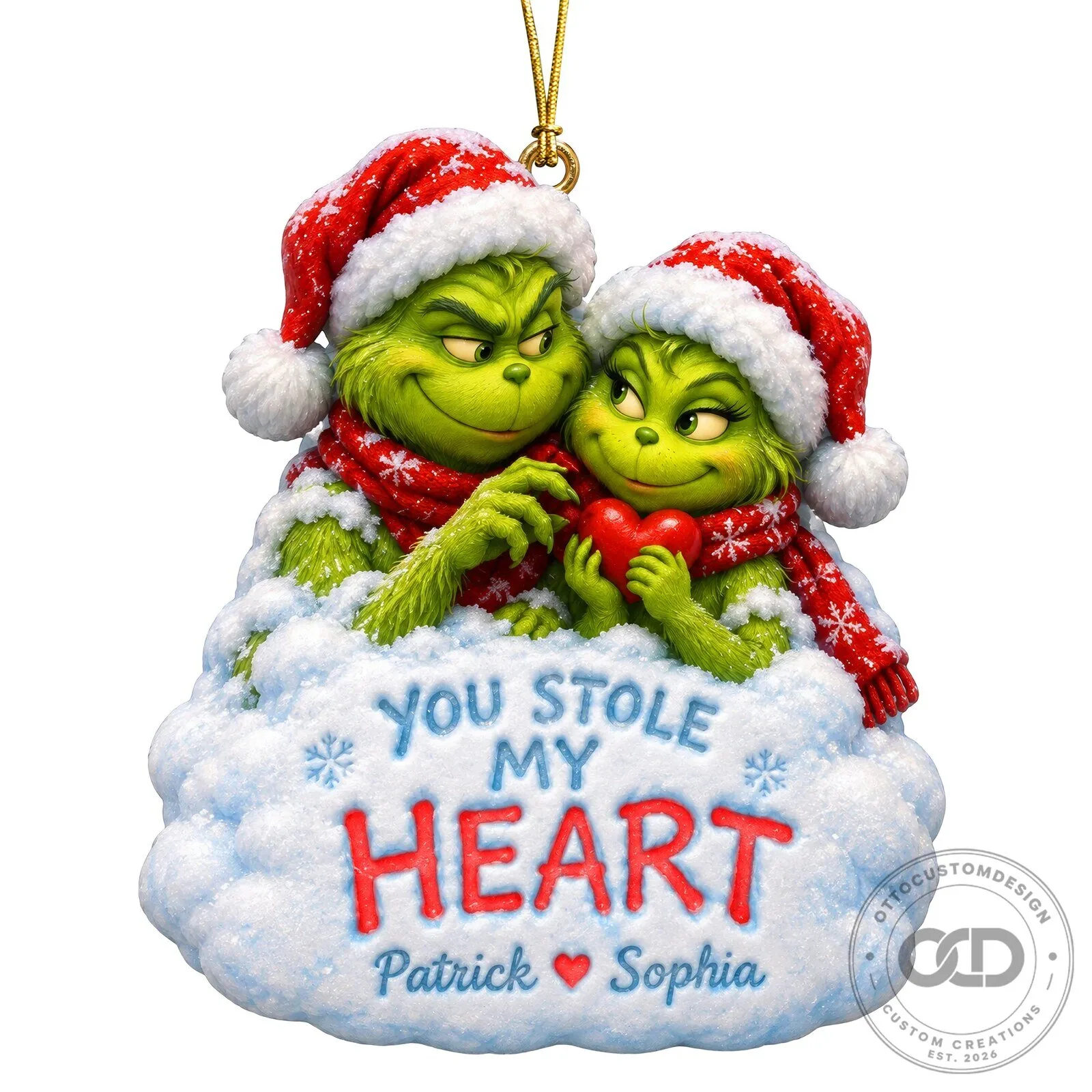 The Grinch You Stole My Heart Personalized Christmas Holiday Ornament 11 The Grinch You Stole My Heart Personalized Christmas Holiday Ornament