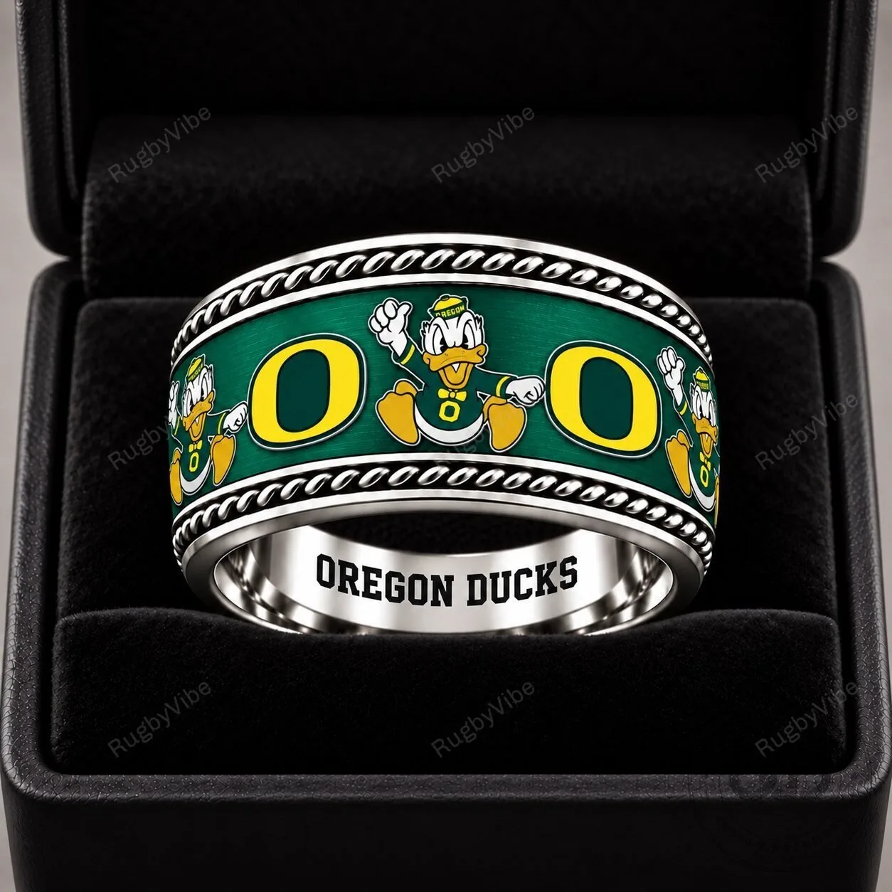 Oregon Ducks Mascot NCAA College Football Team Logo Ring 3 Oregon Ducks Mascot NCAA College Football Team Logo Ring