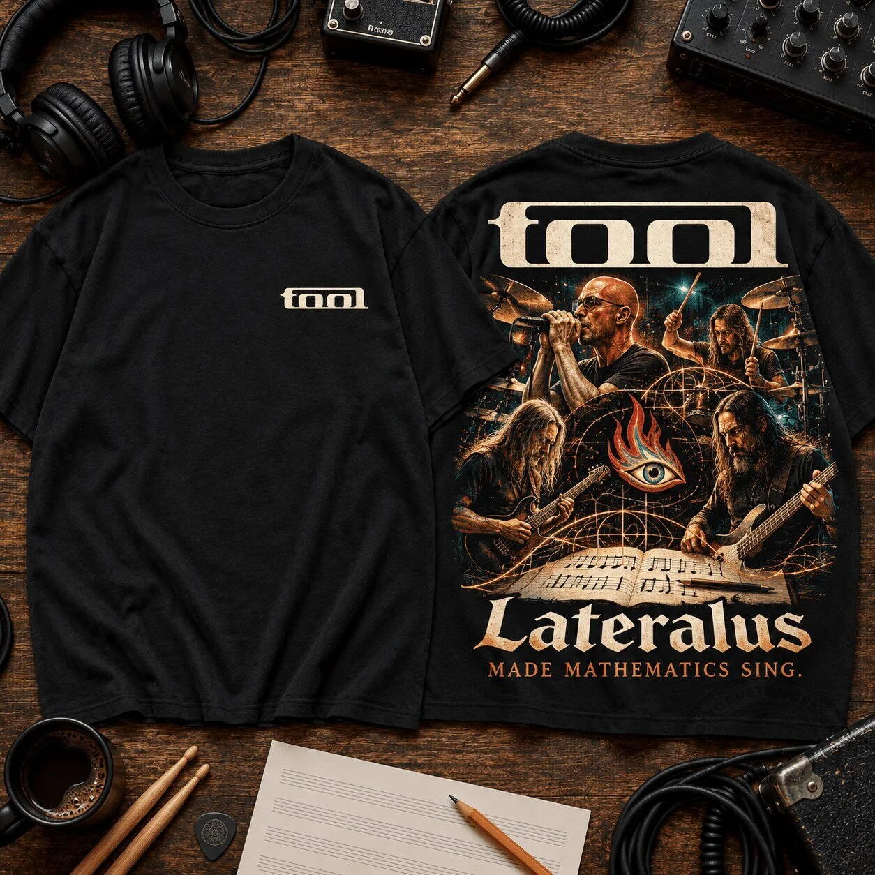 Tool Band Lateralus Album Cover Art Black Graphic T-Shirt