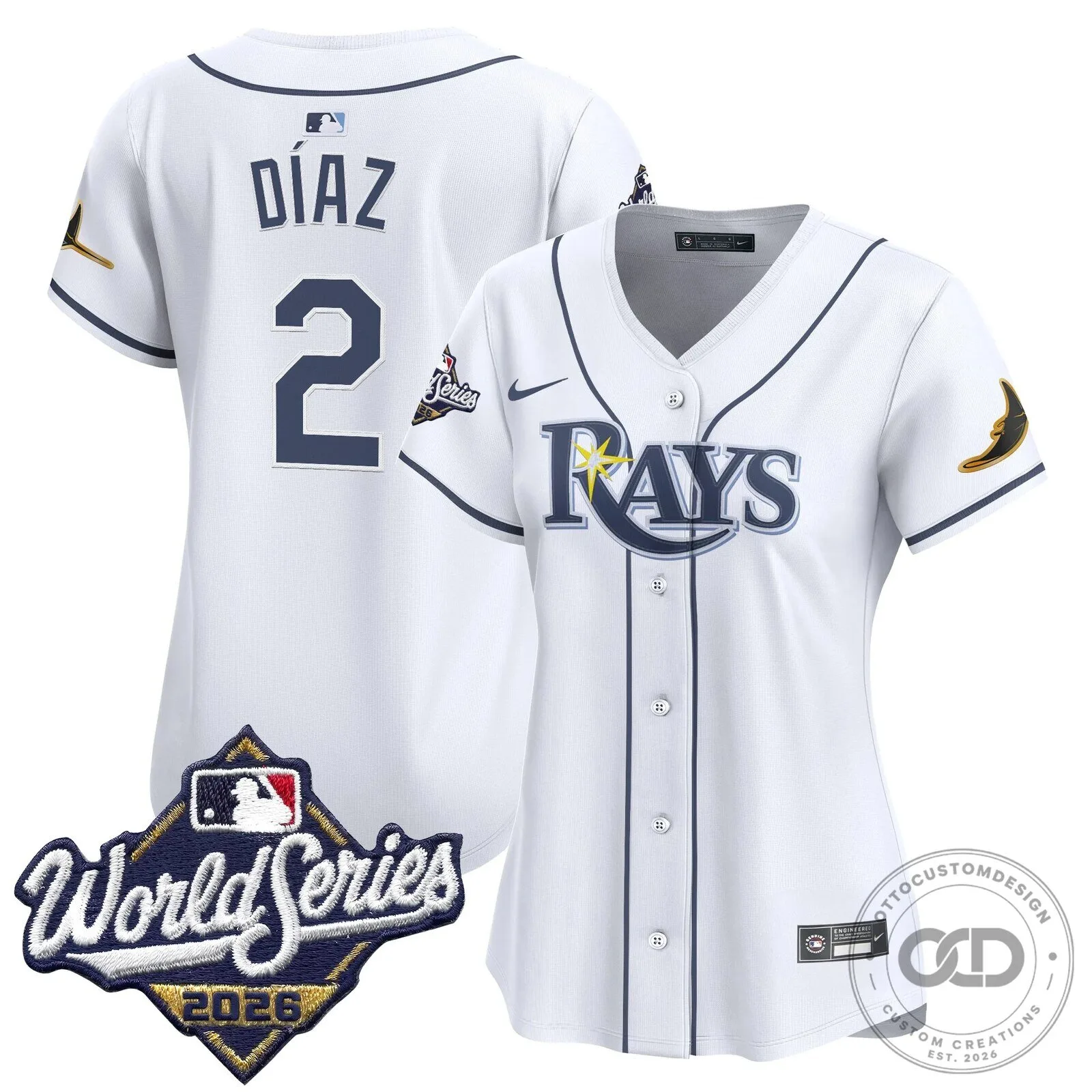 Yandy Díaz Baseball Jersey for the Tampa Bay Rays 2026 World Series