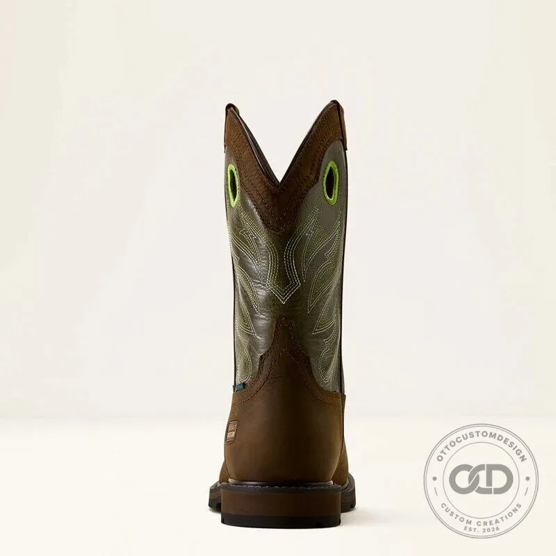Ariat Men's Groundwork Waterproof Wide Square Toe Steel Toe Work Boots 10 Ariat Men